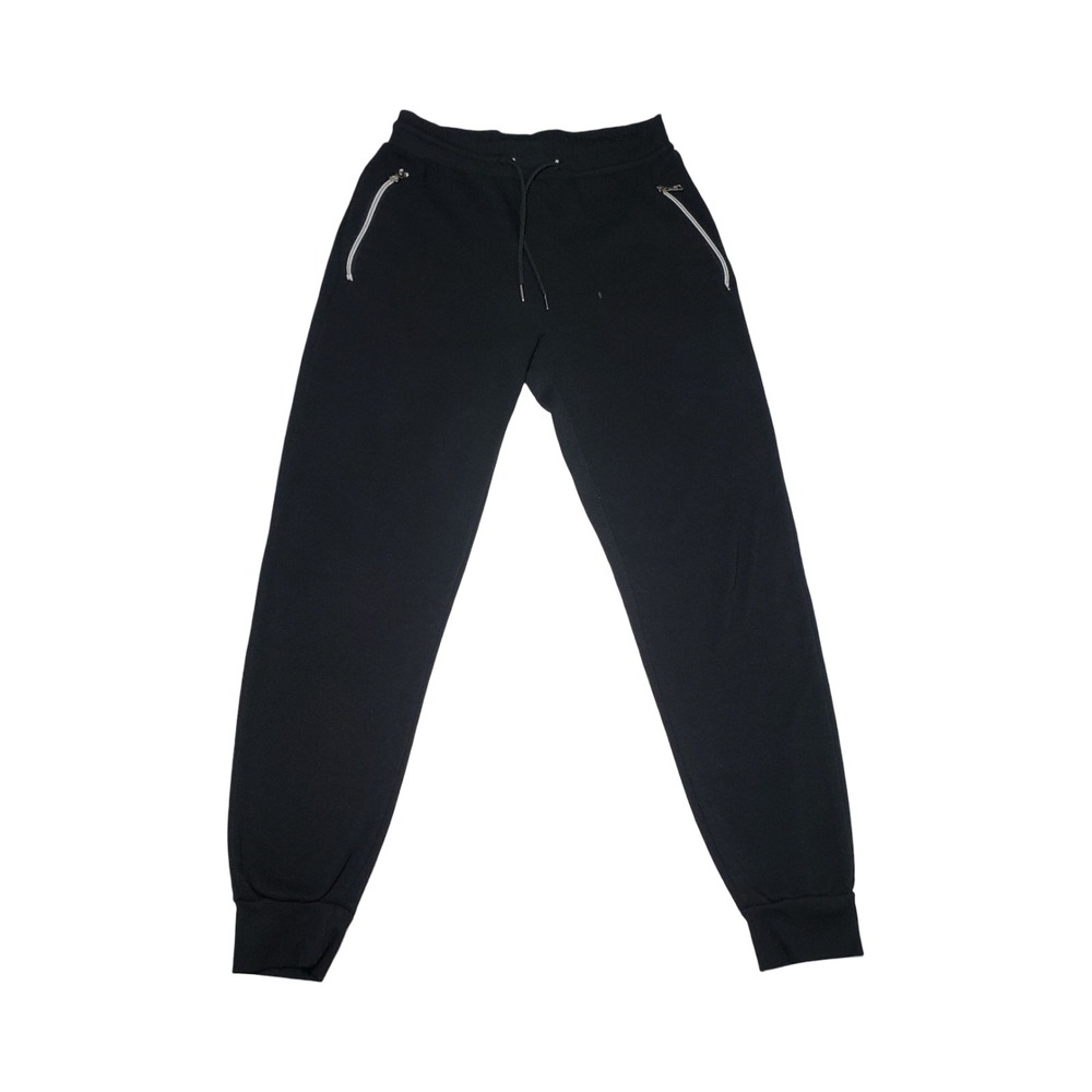 Galaxy by Harvic Mens Black Zipper Pocket Jogger Sweatpants Size Medium